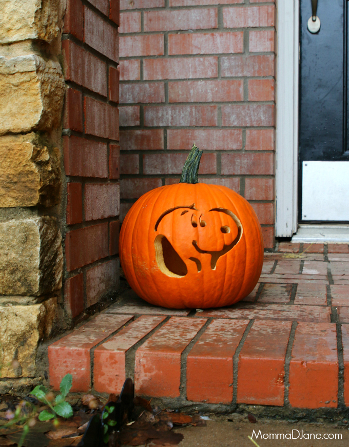 Carve a snoopy pumpkin