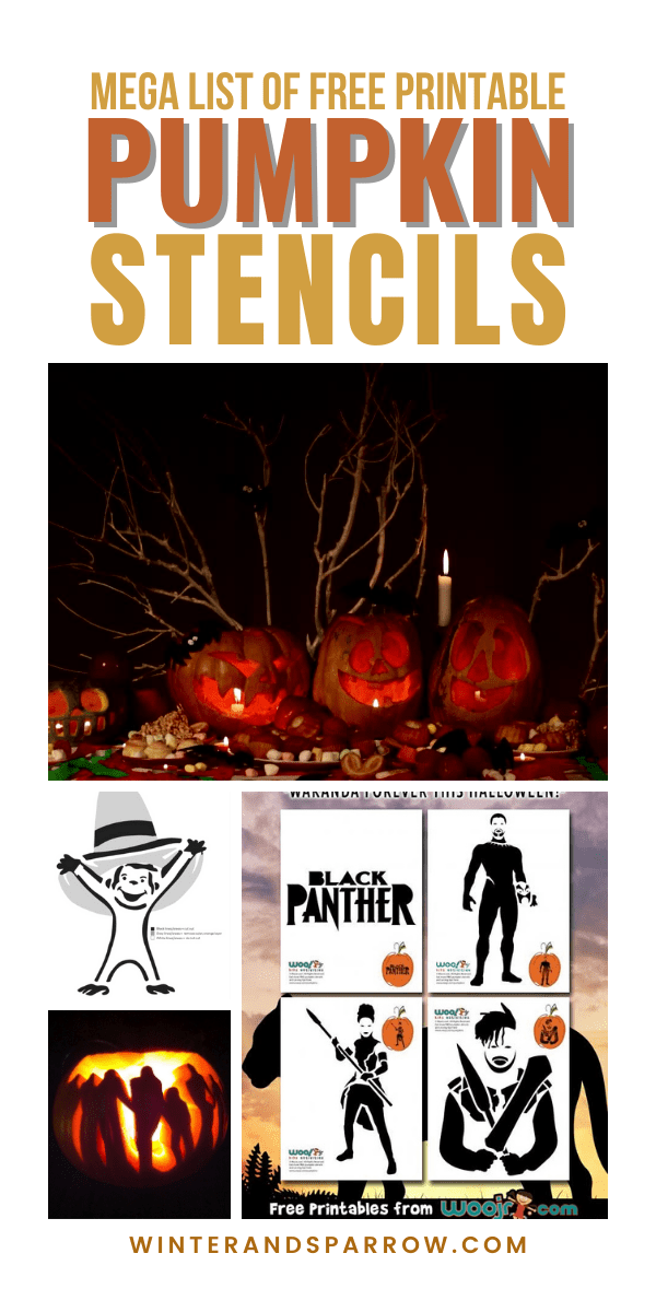 Free printable pumpkin stencils halloween printables