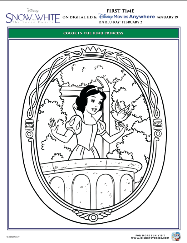 Mirror mirror on the wall who has free snow white coloring pages