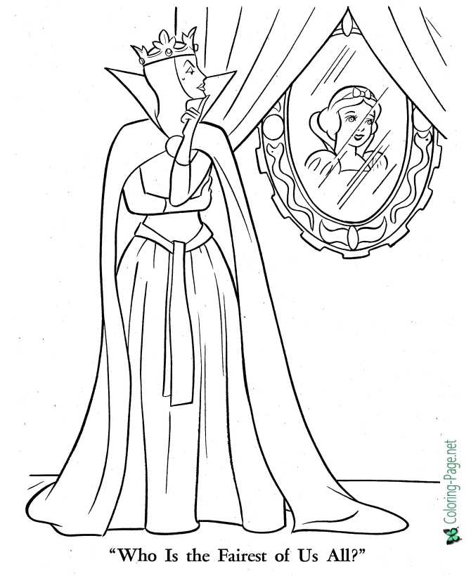 Snow white coloring pages