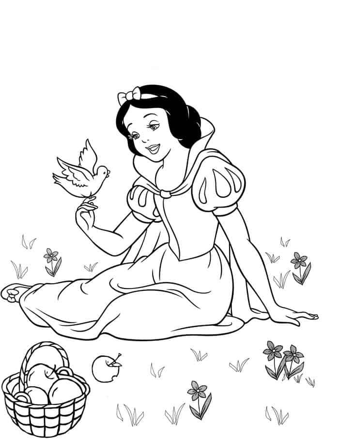 Coloring pages snow white disney coloring pages cartoon coloring pages princess coloring pages