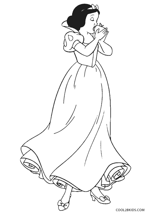 Free printable snow white coloring pages for kids