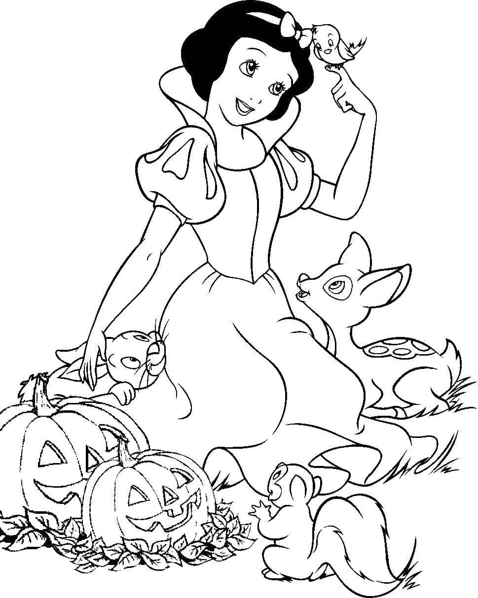 Snow white coloring pages pictures free printable