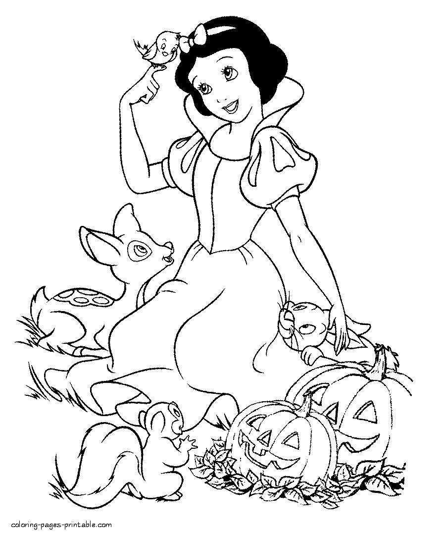 Snow white coloring page coloring