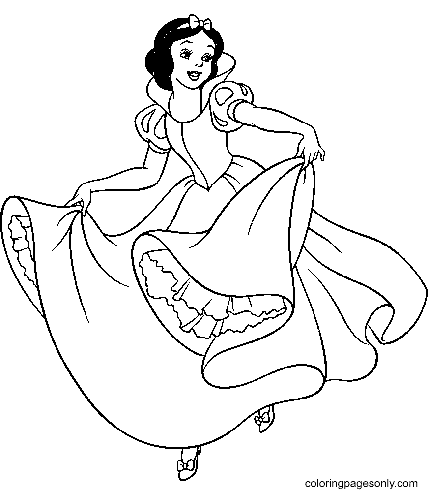 Snow white coloring pages printable for free download