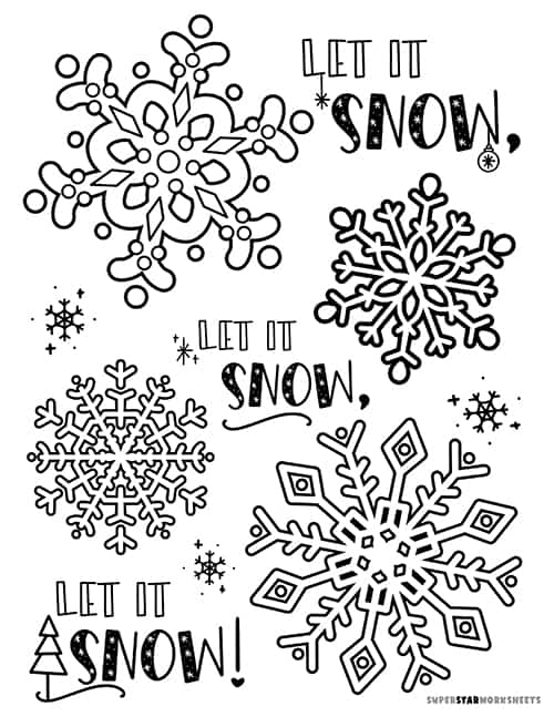 Snowflake coloring pages