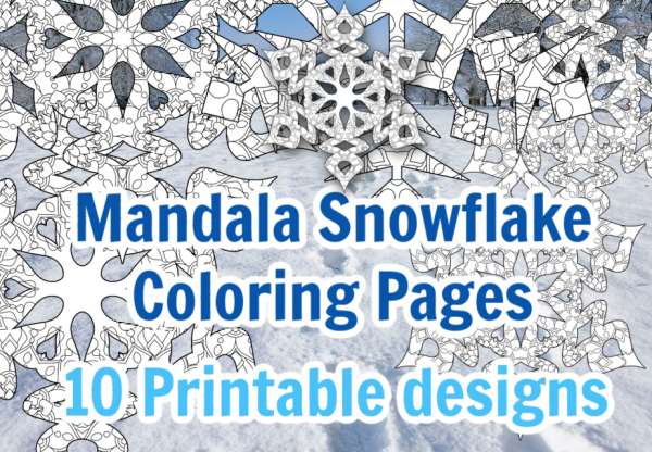 Printable â mandala snowflake coloring pages â craft gossip