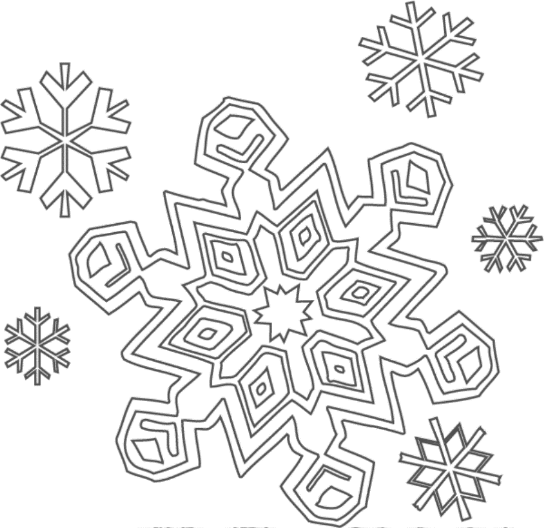 Free printable snowflake coloring pages for kids