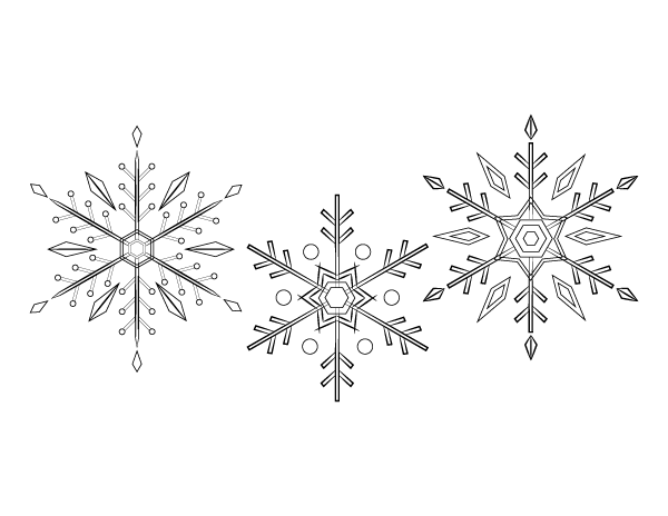 Printable snowflake coloring page