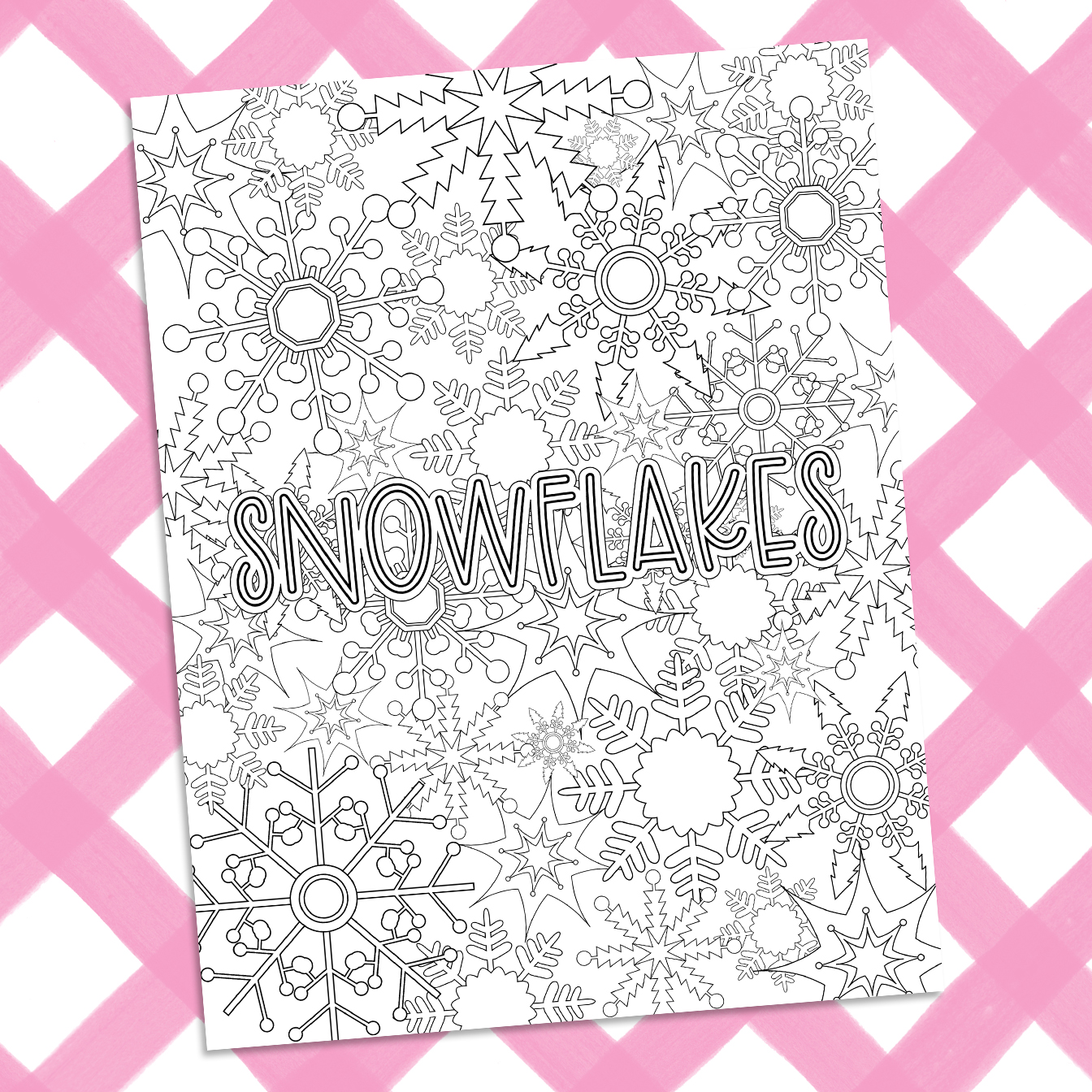 Printable snowflake coloring sheet