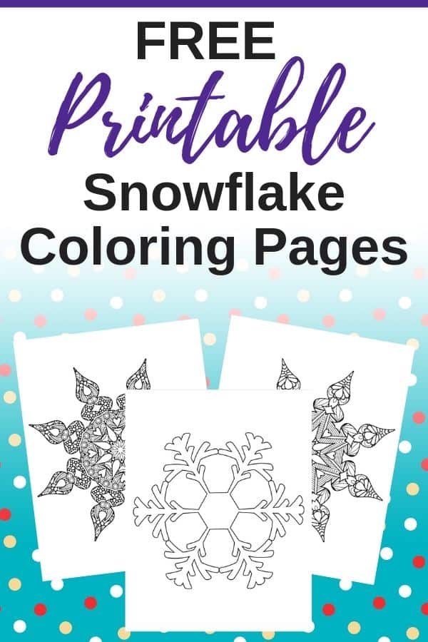 Printable snowflake coloring pages