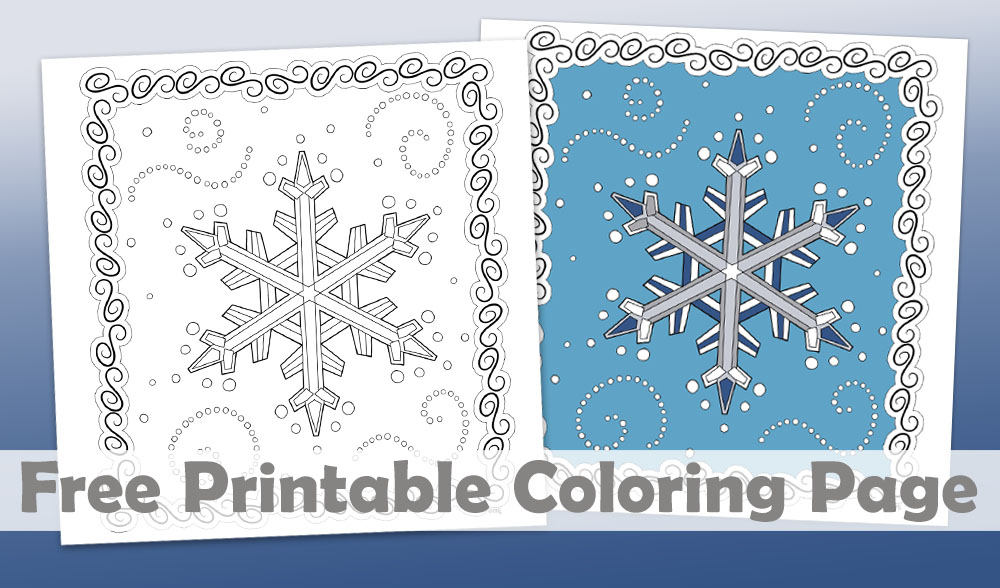 Snowflake coloring page m