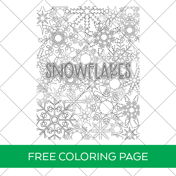 Printable snowflake coloring sheet