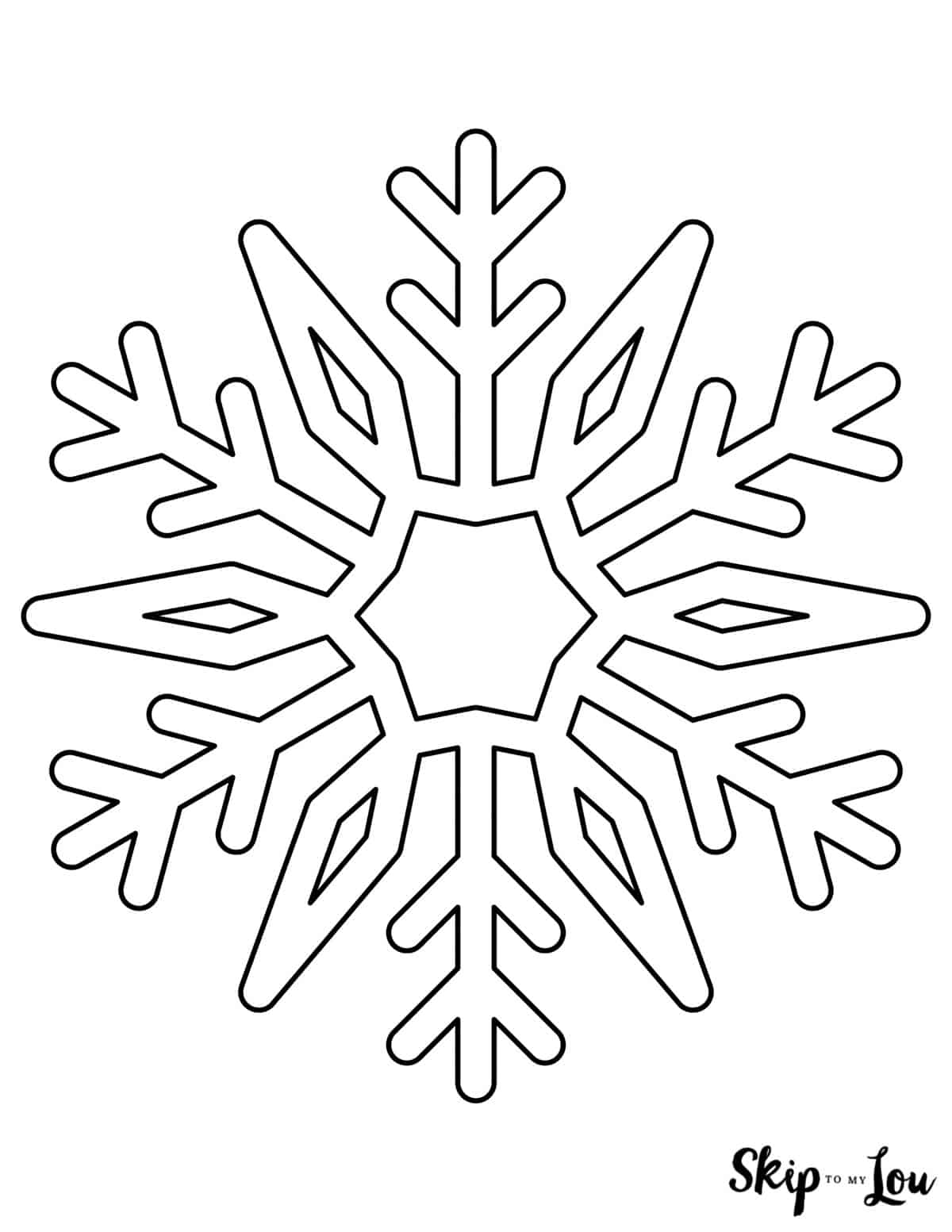 Snowflake coloring pages skip to my lou