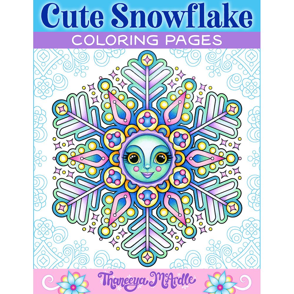 Cute snowflake coloring pages