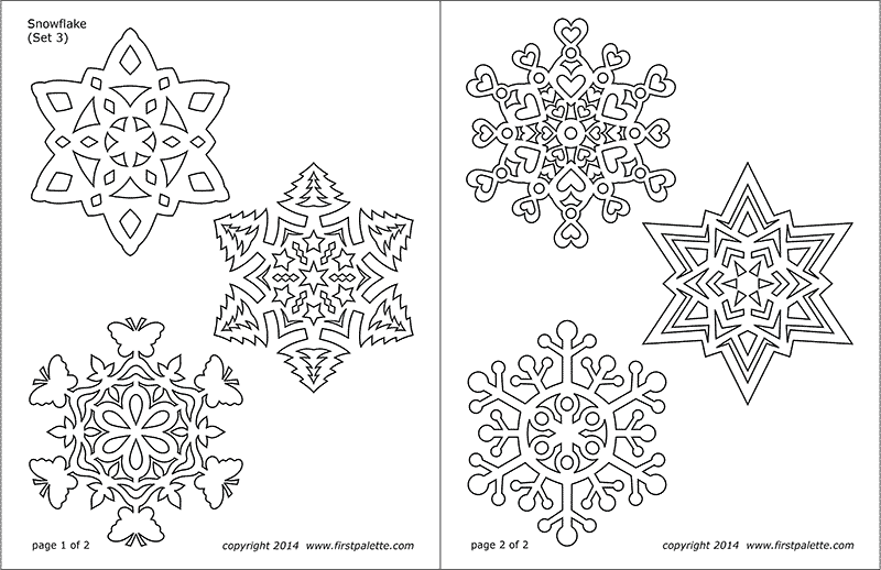 Snowflake coloring pages free printable templates coloring pages