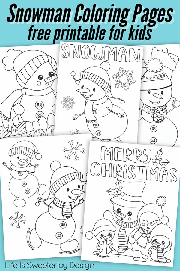 Snowman coloring pages