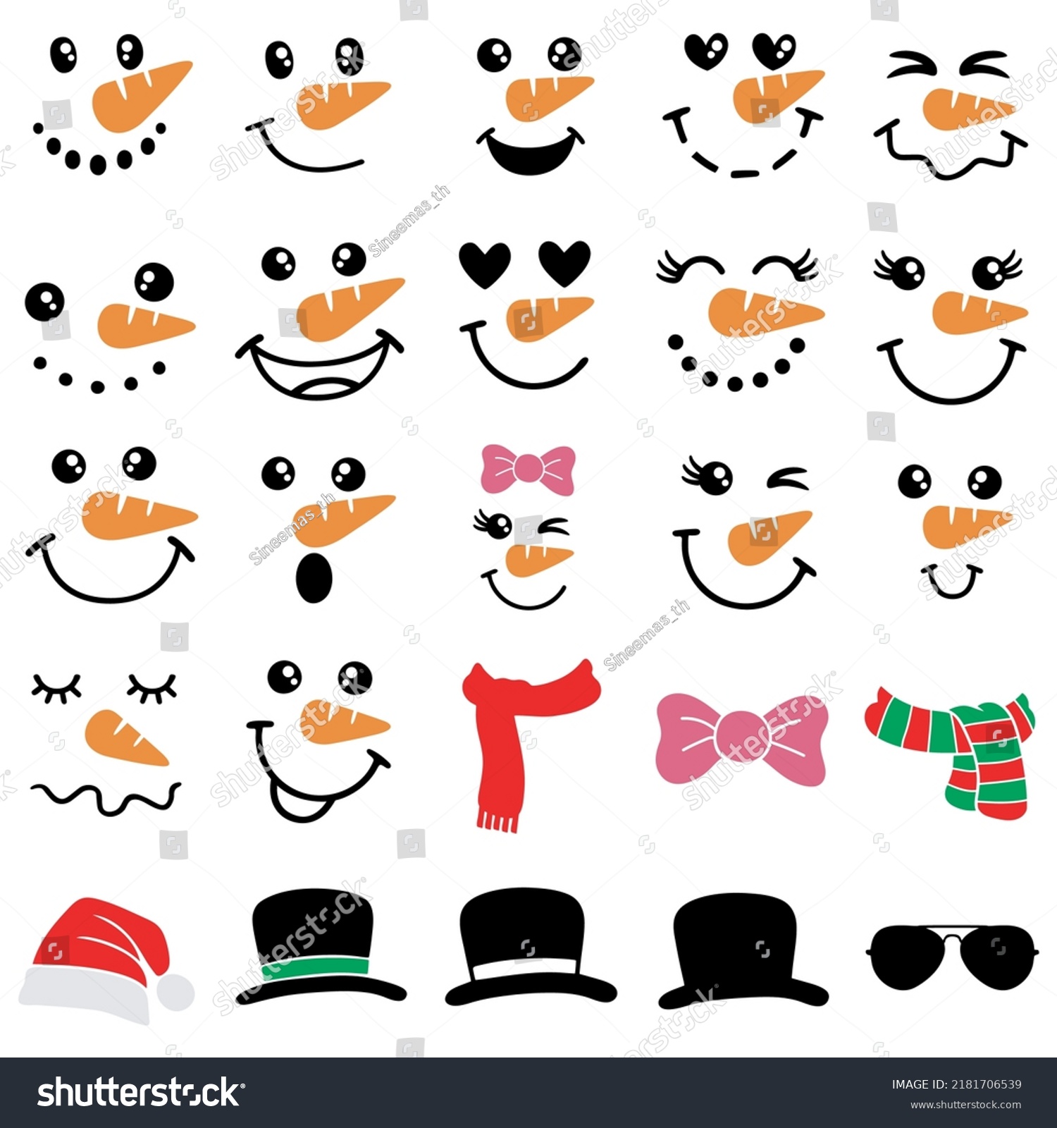 Thousand cute snowman royalty