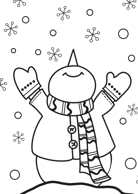 X snowman downloadable coloring page download now