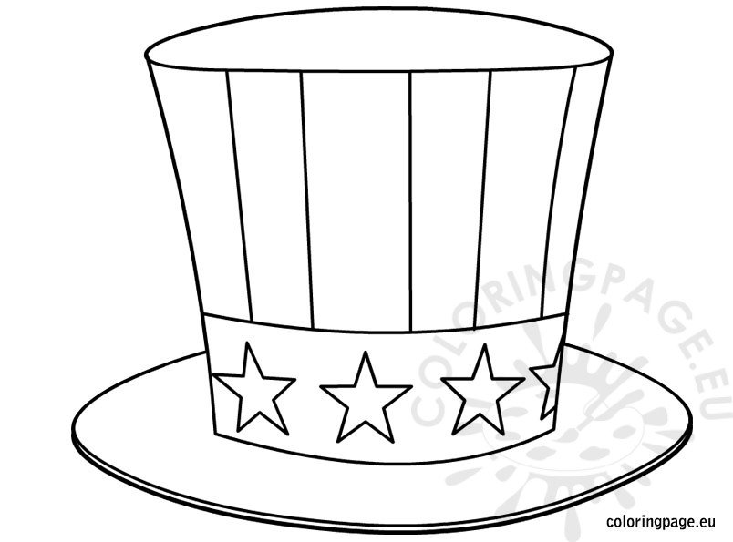 Uncle sams hat coloring page coloring page