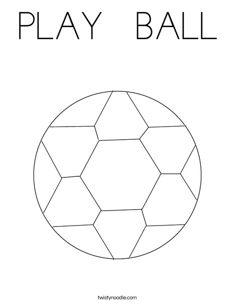 Play ball coloring page