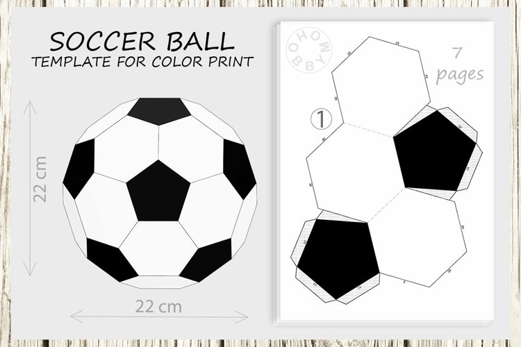 Diy paper soccer ball for color print d papercraft pdf