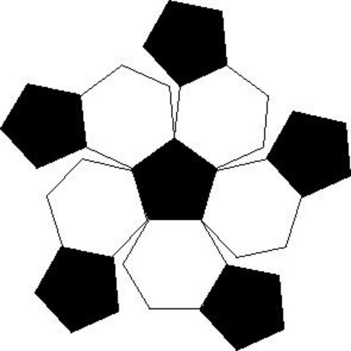Printable soccer ball pattern template
