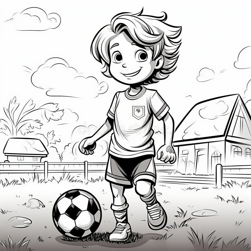Football coloring pages stock illustrations â football coloring pages stock illustrations vectors clipart