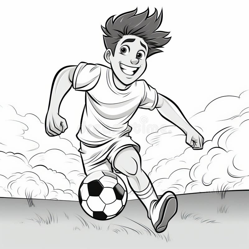 Football coloring pages stock illustrations â football coloring pages stock illustrations vectors clipart