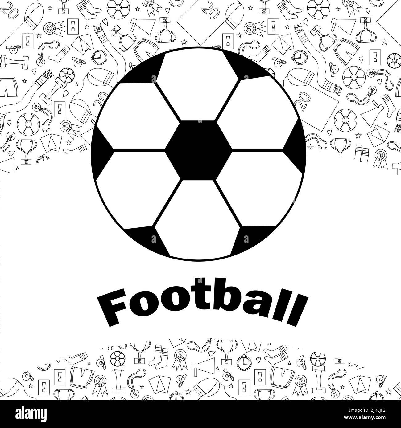 Soccer ball sketch black and white stock photos images