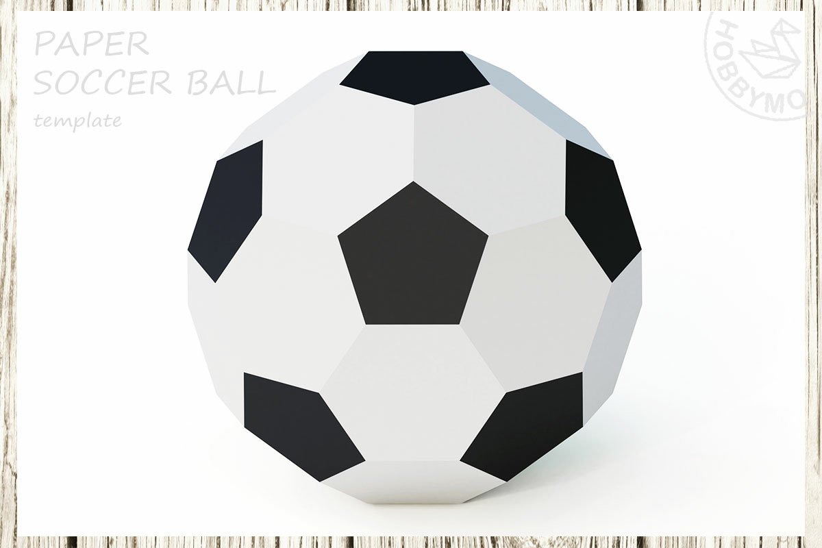 Diy paper soccer ball d papercraft printable pdf