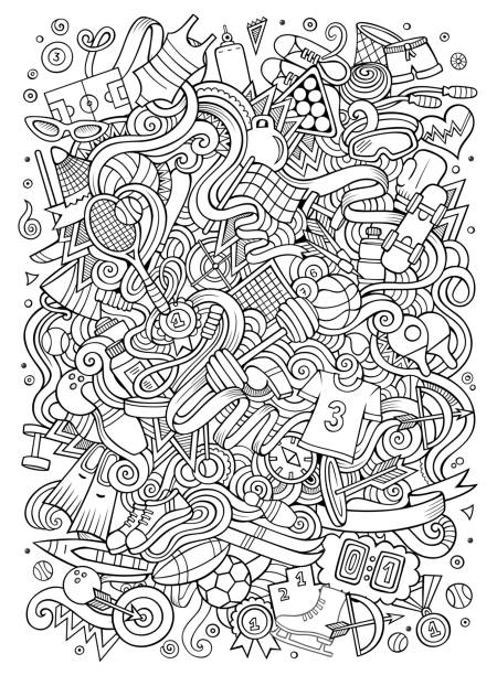 Soccer ball coloring page stock illustrations royalty