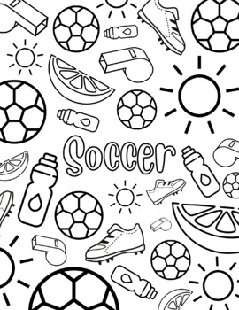 Soccer collage coloring page by coach bs coloring tpt