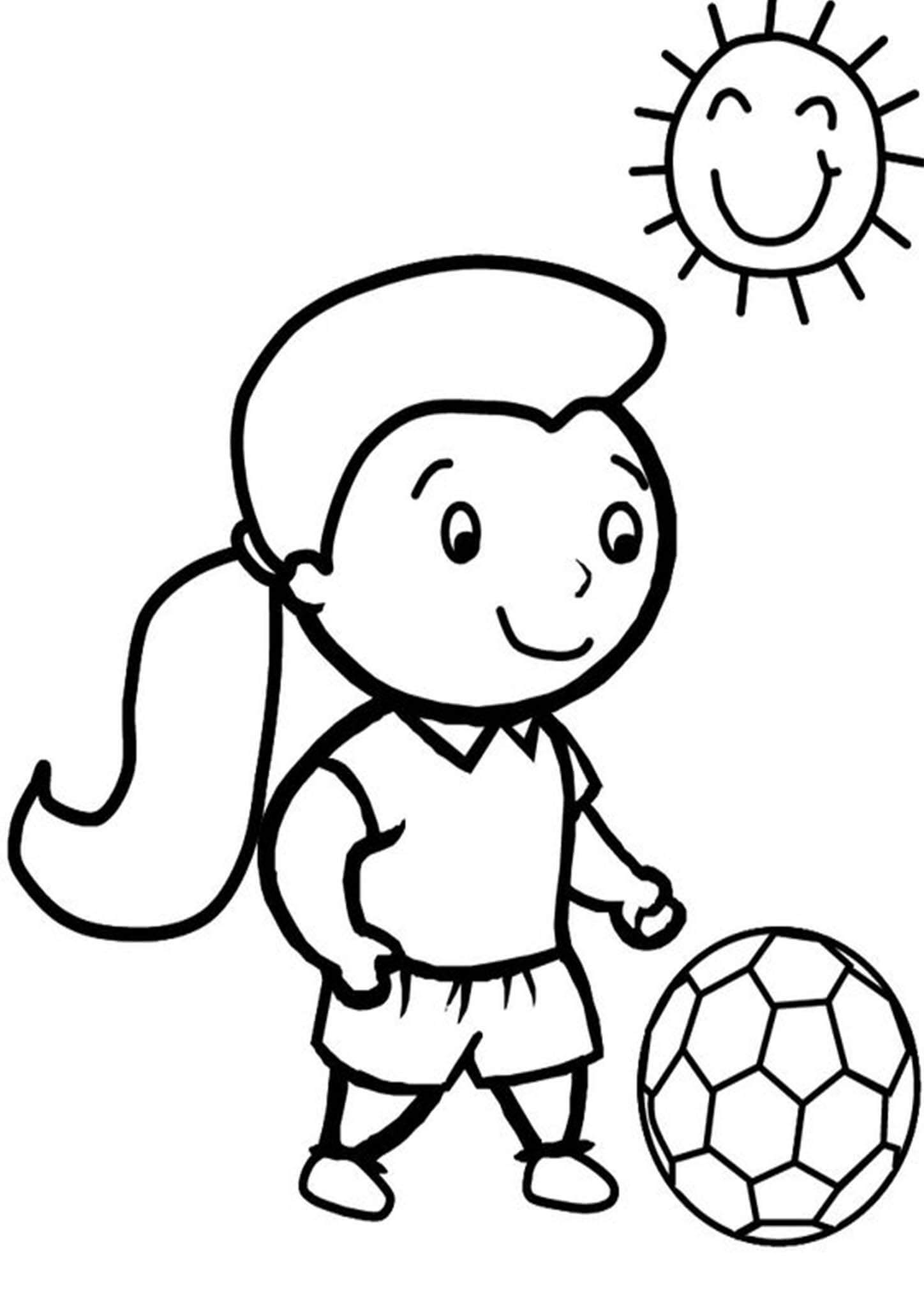 Free easy to print soccer coloring pages