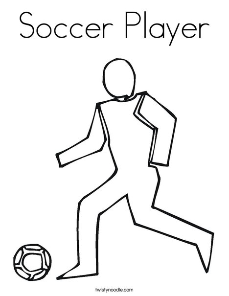 Soccer player coloring page