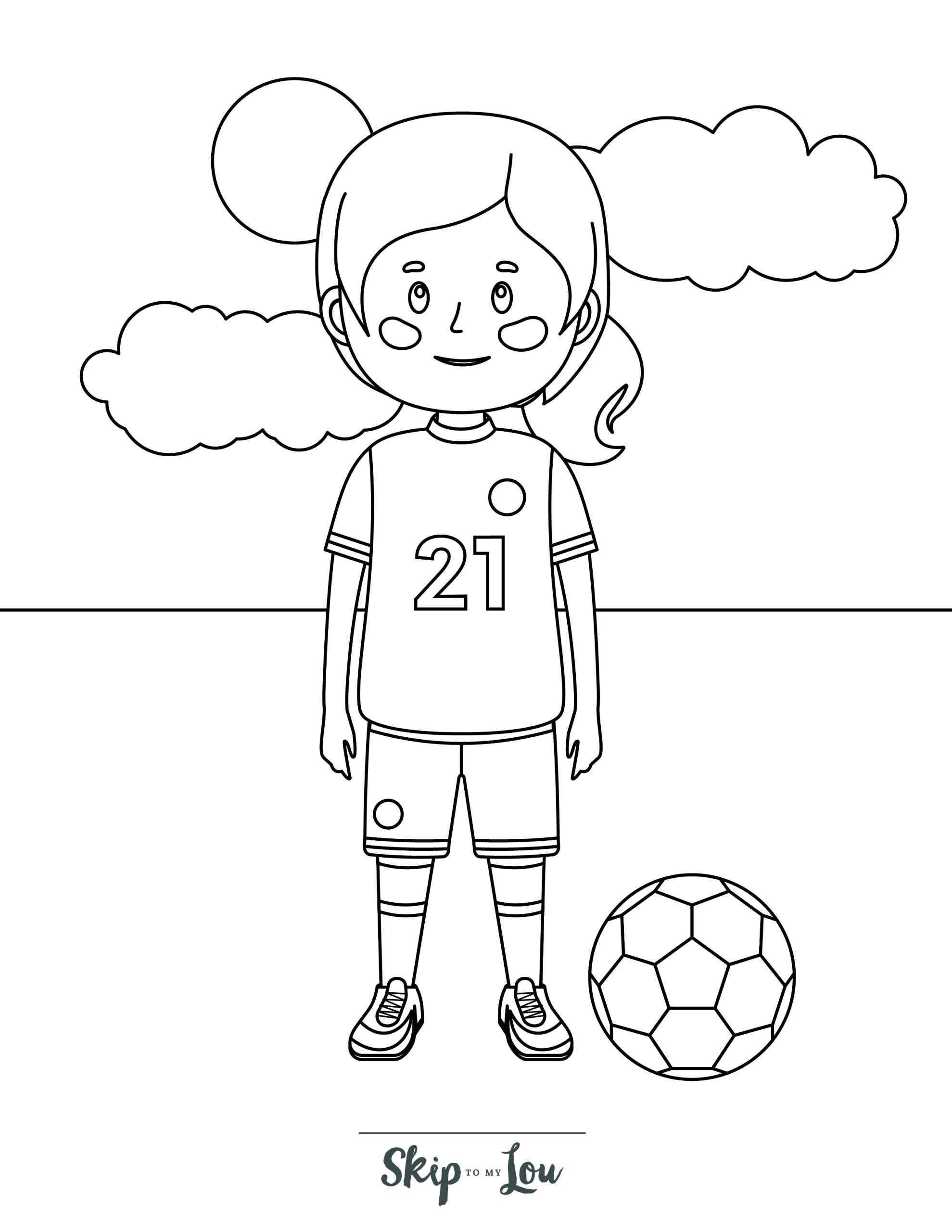 Soccer coloring pages