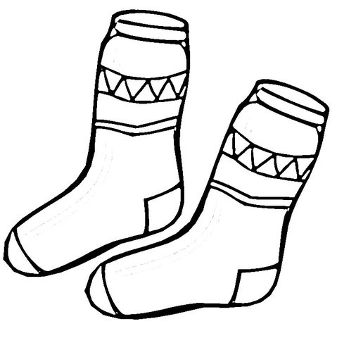 Kid socks coloring page free printable coloring pages