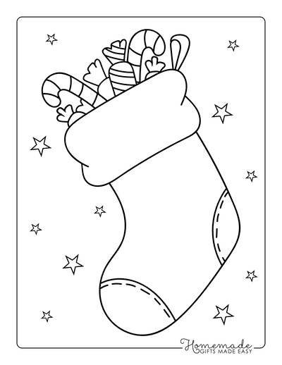 Best christmas stocking coloring pages printable stocking templates