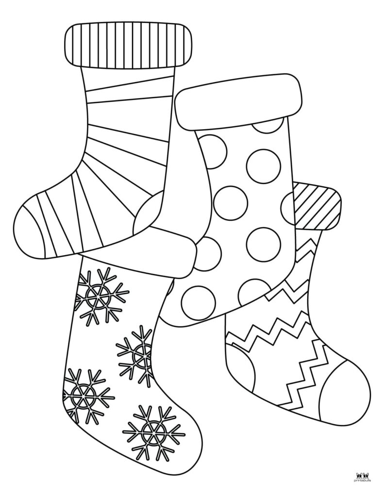 Christmas stocking coloring pages