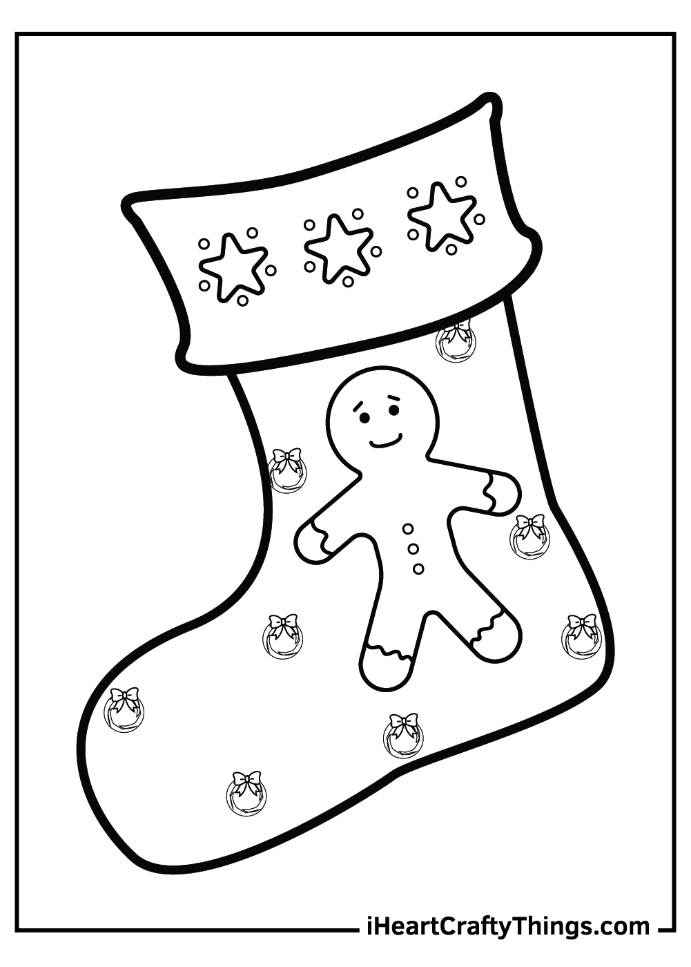 Christmas stocking coloring pages free printables