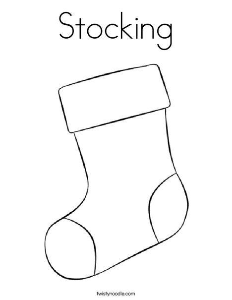 Stocking coloring page