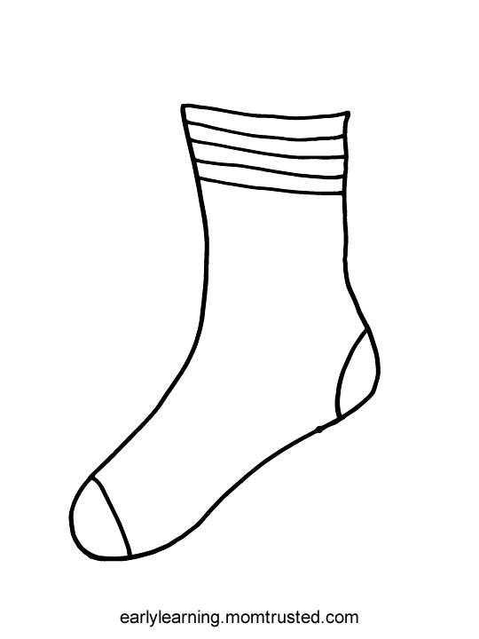 Socks outline template images