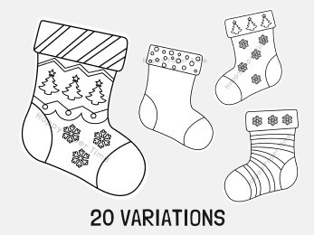 Christmas stockings template printable