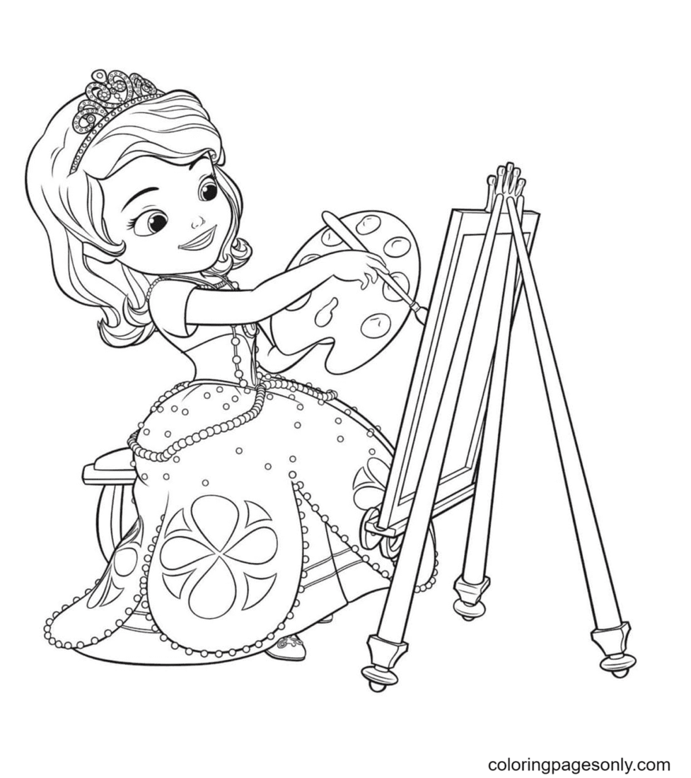 Sofia the first coloring pages printable for free download