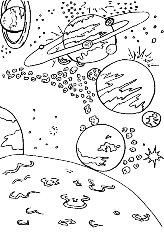 Free printable solar system coloring pages for kids