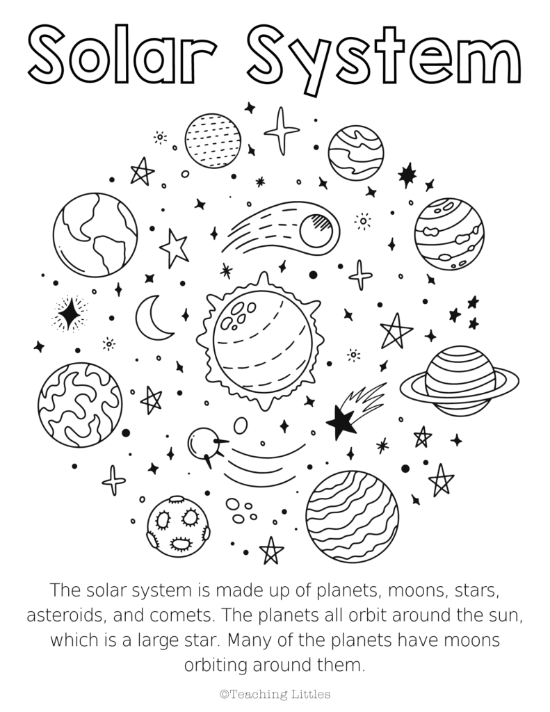 Planetsolar system coloring pages