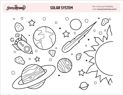 Visit the final frontier with these solar system coloring pages