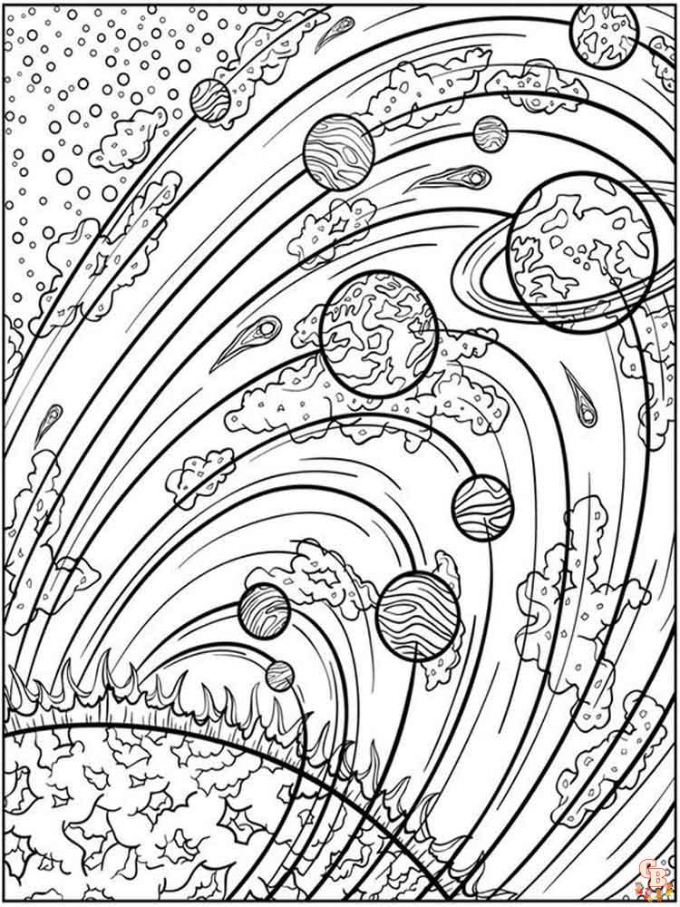 Explore the solar system free printable coloring pages