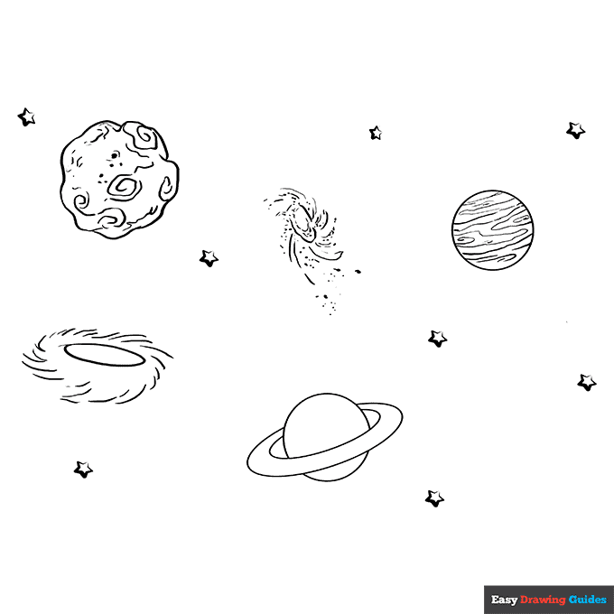 Free printable space coloring pages for kids