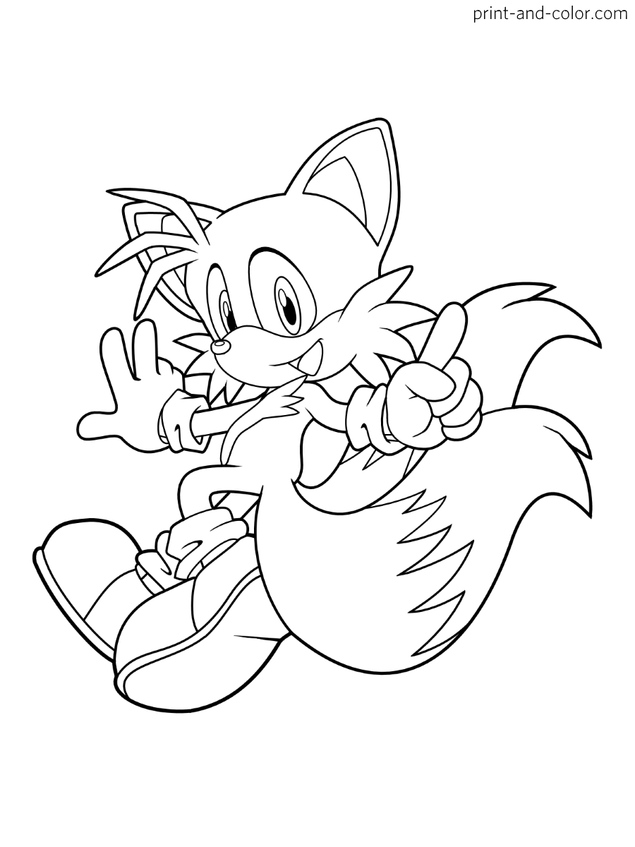 Sonic the hedgehog coloring pages print and color